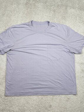 Lululemon Men’s Size XL Measured Purple workout Pocket T Shirt USA Casual Fit